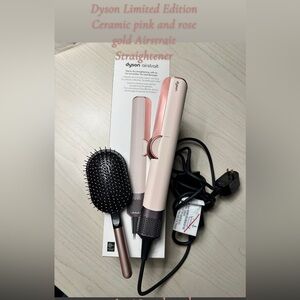 Dyson Limited Edition Ceramic pink and rose gold Airstrait Straightener*LIKE NEW